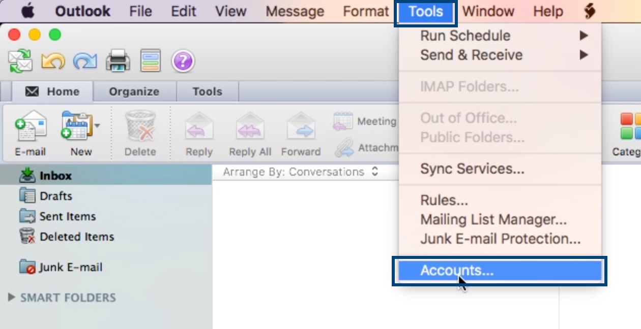outlook for mac 2011 not retrieving gmail